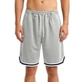 thumbnail image 2 of Yungyresw Baggy Basketball Shorts For Men Elastic Waist Quick Dry Lightweight Mesh Athletic Shorts Workout Running Casual Shorts Light Gray 2XL, 2 of 6