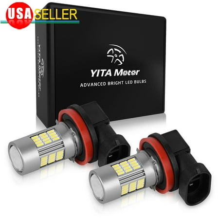 Honda Civic Light Bulbs - 2 x 2014 2015 2016 2017 Honda Civic Super White H8 LED Fog driving Light Bulbs