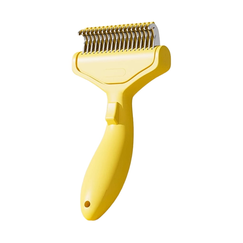 ATALRPOU Pet Hair Removal Comb Stainless Steel Detangler Teeth Ergonomic Grooming Brush