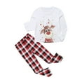 thumbnail image 2 of Mialoley Christmas Family Pajamas Set, Reindeer Pattern Tops+Long Elastic Pants, 2 of 7