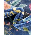 thumbnail image 4 of Unique Loom Blossom Collection Area Rug - Ashley (5' 3" Round Blue/Olive), 4 of 7