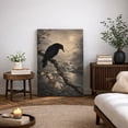 thumbnail image 4 of Canvas Print Gothic Crow Wall Art Dark Academia Decorative for Living Room Bedroom - 16"x24", 4 of 8