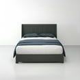 thumbnail image 4 of Homy Casa Queen Platform Bed with Soft Upholstered Headboard and Tray Table Set, 4 of 12
