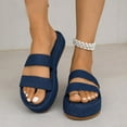 thumbnail image 4 of ATENAR Women Sandals Solid Color Outdoor Sandals for Women Comfortable Womens Shoes Blue 8.5, 4 of 6