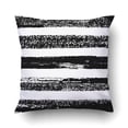 thumbnail image 1 of BSDHOME Hand Drawn Black Ink Abstract Striped Pattern Monochrome Paint Brush Smears Cushion Covers Pillowcases 16x16 inches, 1 of 1