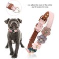 thumbnail image 2 of Collar de perro, collar de decoración de flores de moda, collar ajustable con margaritas, collares para mascotas de cuero PU para perros, 2 of 5