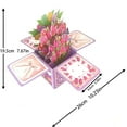thumbnail image 3 of Greeting Cards Fresh Cut Paper Up Card 3D Colorful Butterfly Paper Bouquet Greeting Card Forever Bouquet 3D Up Greeting Card Birthday Up Card Gift Graduation Gift, 3 of 4