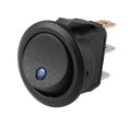 thumbnail image 4 of 20A 12V 3 Pines Coche Auto Barco Encendido Apagado Punto LED Interruptor Basculante () Azul, 4 of 6