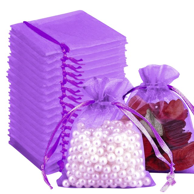 Veeogra Clearance,gift wrapping paperWrapping Paper,Pack Of 120 Organzas Bags Gold Organzas For Filling Bags Drawstring Small Gift Bags Jewellery Bags Lavender Bags Candy Bags For Weaccessories