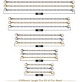 thumbnail image 2 of Extensores de collar, 15 piezas de acero inoxidable, oro, plata, collar, pulsera, tobillera, cadenas de extensión con cierres de langosta y cierres para hacer joyas, 2 of 5