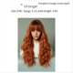 thumbnail image 4 of Calabaza Naranja Cabeza TeñIda 64 cm Peluca Mujer Cabello y Rizado Grande Cabello Rizado Cabeza Entera Conjunto Completo Peluca Natural, 4 of 5