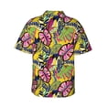 thumbnail image 3 of Goofa Colrful Tropical Leaves Hawaiian Shirt for Men, Unisex Summer Beach Casual Short Sleeve Button Down Shirts,Aloha Tropical Floral print shirt-Medium, 3 of 9