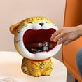 thumbnail image 2 of Caja de almacenamiento de llaves de resina con forma de tigre, bandeja para dulces para decoración del hogar, mueble de TV Amarillo, 2 of 6