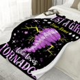 thumbnail image 4 of Custom Just A Girl Who Loves Tornadoes Blankets Gifts for Birthday On Bed Sofa,Personalized Premium Flannel Blankets for Christmas Thanksgiving, All Season Use 40''''x 50'''' -S, 4 of 6