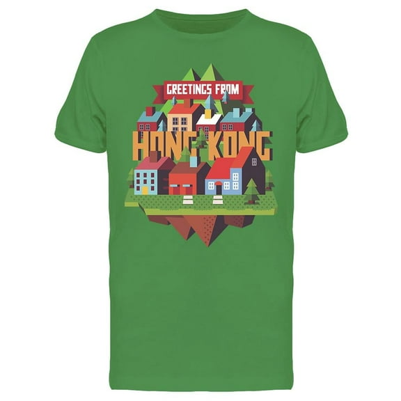 Greetings From Hong Kong Tee Men's - Men T-Shirt, Large