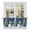 White Green Dark Blue, variant on Eucalyptus Flower Tier Curtains, Orange Floral Sage Green Leaf Daisy Light Filtering Kitchen Curtains, 2Pcs Rod Pocket Half Window Treatments Panels for Sink Cafe Cabinet Camper 27.5x24 Inches