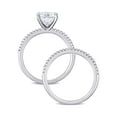 thumbnail image 5 of Everly Women's Created Moissanite and Diamond 14k White Gold Bridal Set, 5 of 6