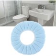 thumbnail image 3 of fundas de asiento de inodoro suaves y gruesas para baño, cómodas de repuesto, lavables, reutilizables y antideslizantes (azul), 3 of 5