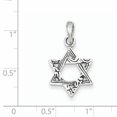 thumbnail image 2 of Beautiful Sterling Silver Antiqued Star of David Charm, 2 of 2