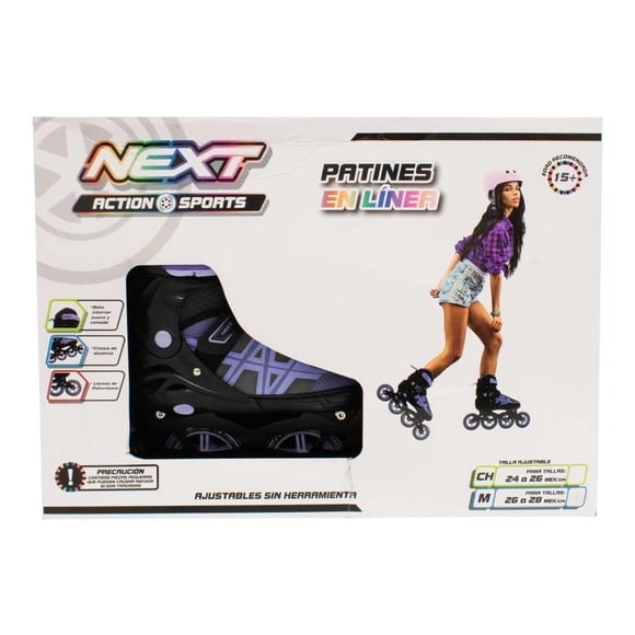 Patines Next En Linea Action Sports Talla Mediana Multicolor