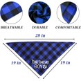 thumbnail image 3 of Pañuelo de cumpleaños para perro, pañuelo triangular a cuadros para cumpleaños de perro, se adapta a suministros de cumpleaños para perros de tamaño mediano, color azul JAMW Sencillez, 3 of 5