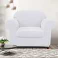 thumbnail image 2 of CHUN YI Stretch 2-Piece Checks Sofa Cover with Cushion Cover Slipcover, 2 of 6