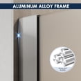 thumbnail image 6 of Sunny Shower Frosted Glass Bathroom Door 40x72 Silver Aluminum Frame 5/16" Thickness, 6 of 10