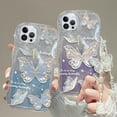 thumbnail image 2 of Compatible for iPhone 14 Pro Max Case Luxury Glitter Cute Butterfly Pattern Bling Cover Camera Protection Shockproof Phone Case for Women Girls for iPhone 14 Pro Max Cover+ Crystal Butterfly Chain, 2 of 6