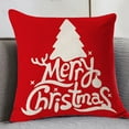 thumbnail image 6 of Breathable Pillow Case Single-sided Flax Skin-friendly Christmas Cushion Cover for Home, 6 of 8
