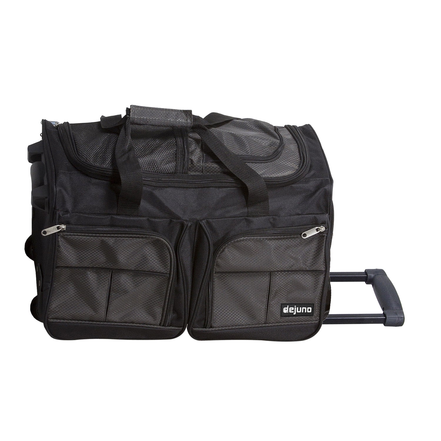 Dejuno Unisex 20" Rolling Duffel Bag, Black