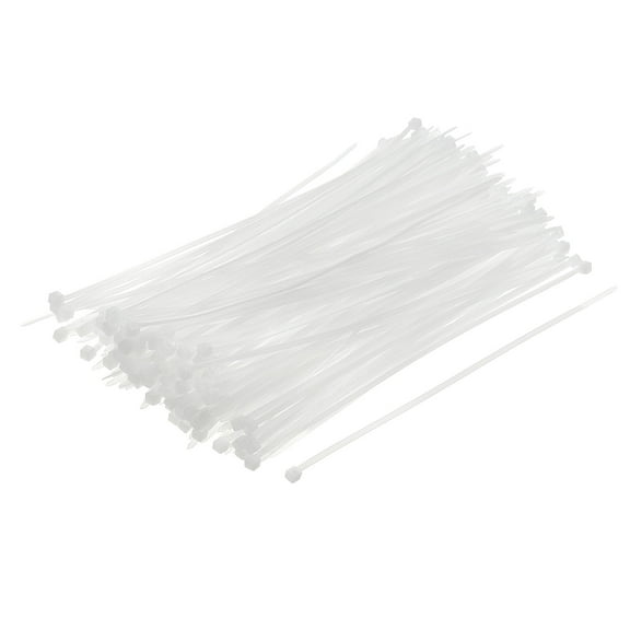 8 Inch White Zip Ties, 500 Pcs Cable Ties Nylon Strip Zip Wire Cable Heavy Duty Tie Fastener Off for Outdoor Use