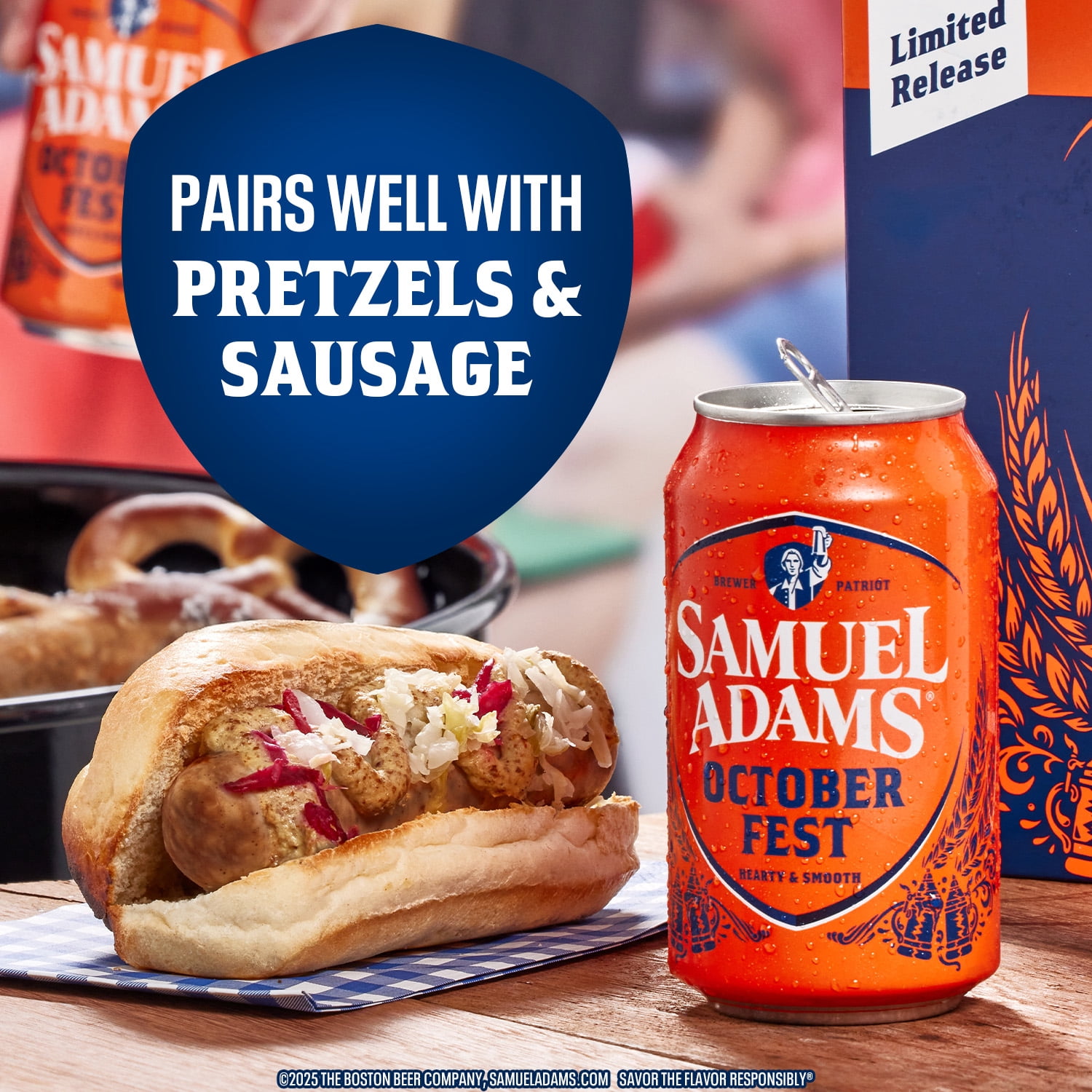 Samuel Adams Octoberfest Seasonal Craft Beer, 12 pack, 12 fl oz Aluminum Cans, 5.3% ABV