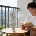 thumbnail image 3 of Lenkho Handheld & Desktop Fan, Rechargeable Portable Fan with Stand Base, Personal Small Fan with 6 Speed Control, Ideal for Indoor & Outdoor Use, Summer Personal Cooling Gadget, 3 of 6