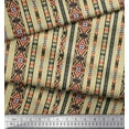thumbnail image 2 of Soimoi Moss Georgette Fabric Ikat Southwestern Decor Fabric Printed Yard 42 Inch Wide, 2 of 3