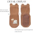 thumbnail image 4 of Toddler Non Slip Socks, Cute Baby Socks with Grips Crew Socks 5 Pairs, 4 of 5