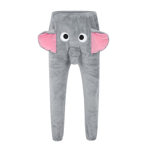 Pantalones Cálidos para las Mujeres Divertidos Pantalones de Dormir de Doble Cara para los Hombres de Invierno de la Ropa de Salón, Acogedor Térmico Del Hogar Del Pijama con Lana Suave