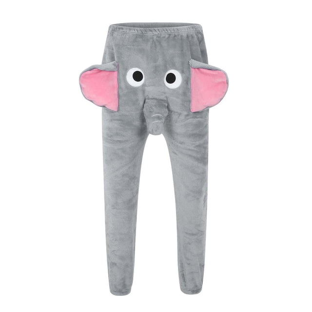 Pantalones Cálidos para las Mujeres Divertidos Pantalones de Dormir de Doble Cara para los Hombres de Invierno de la Ropa de Salón, Acogedor Térmico Del Hogar Del Pijama con Lana Suave