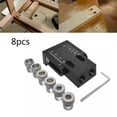 thumbnail image 4 of Kit de plantilla para agujeros de bolsillo de 15  degree, taladro oblicuo, herramienta localizadora de carpintería, agujeros de 6mm/8mm/10mm, perforadora de, 4 of 7