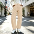 thumbnail image 5 of Hfnxid Barrel Pants for Women Baggy Striped Wide Leg Pant High Waisted Leisure Trousers Casual Activewear Pants Orange XL, 5 of 9