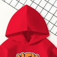 thumbnail image 6 of KPOPLK Baby Boys Dinosaurs Hoodie Boys Pullover with Pocket Kids Truck Warm Sweatshirt Sweater(3-4 Years,Red), 6 of 7