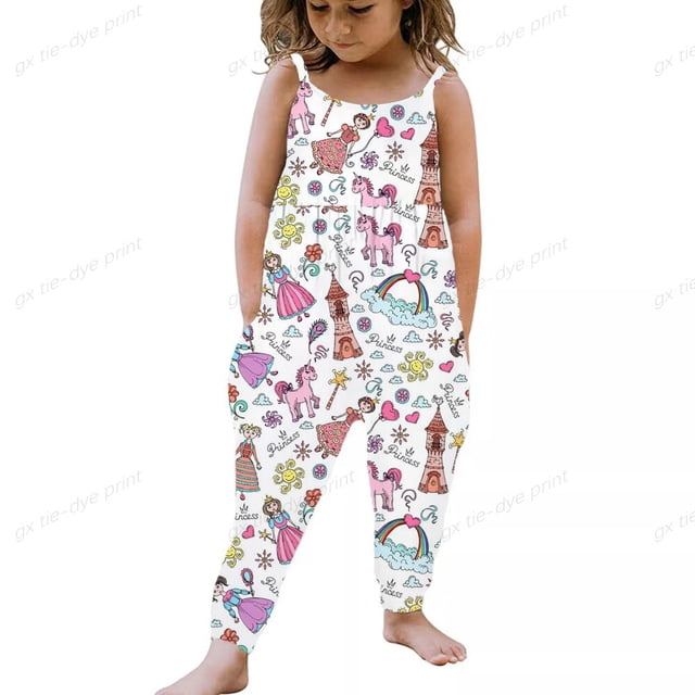 Mono con tirantes para niña, mono para bebé, primavera y otoño, ropa para niña recién nacida, estampado de princesa hermosa de Disney, 1-6y6T heqiyong CONDUJO