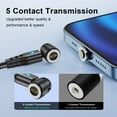 thumbnail image 4 of 0.3M 1M 2M Magnetic Charger Cable 540 Degree Roate Micro USB Type C Lightning Phone Charging Cable For iPhone Samsung Xiaomi Red For Micro 1m, 4 of 6