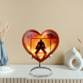 thumbnail image 4 of MUKTIVE Ice Hockey Urn for Adult Female & Male Ashes, Maroon Burial Urns for Women Ashes, Heart Cremation Urn for Men, Large Funeral Memorial Urns, 8 Inch, 4 of 7