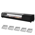 thumbnail image 1 of KFFKFF Sushi Display Case Refrigerator, 2.9 Cu.ft Commercial Sushi Case, 5-Pan Countertop  Showcase with Curved Glass, LED Lighting, and Digital Temperature Control, 1 of 9