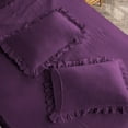 thumbnail image 7 of DNG Creations 4-Piece Long Ruffle Sheet Set 10-Inch Deep Pocket (Solid Plum - Twin), 7 of 7
