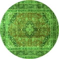 thumbnail image 1 of Ahgly Company Indoor Round Medallion Green Traditional Area Rugs, 3' Round, 1 of 1