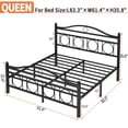 thumbnail image 6 of Chuangshuo Guard Queen Bed Frame with Headboard,Heavy Duty Steel Slats Support Mattress Foundation-Under Bed Storage, No Box Spring Needed, Noise Free,Black, 6 of 10