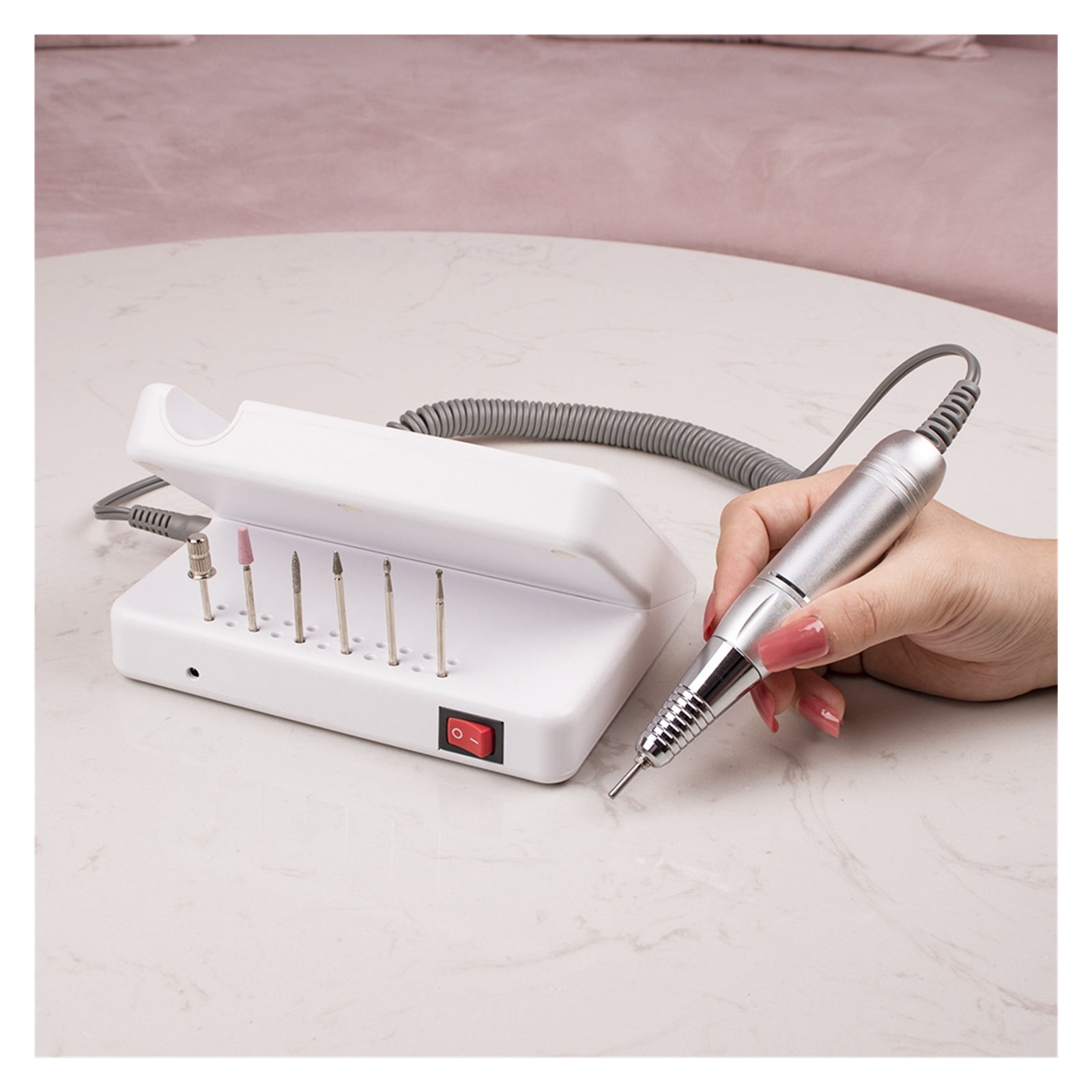 Telephone Shape 35000 RPM Bevel Design Desktop Nail Drill Machine With Brushless & Cordless Motor, Touch HD Display ,Low Noise