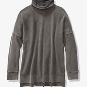 PINK Victorias Secret Women Oversized Cowl Neck Pullover Sweater Washed Gray S