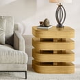 thumbnail image 4 of Brix Mid-Century Modern Floating Sculpture Layered Square End Table, 4 of 8
